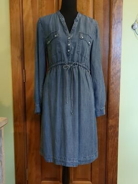 Gap Distressed Denim Shirt Dress!